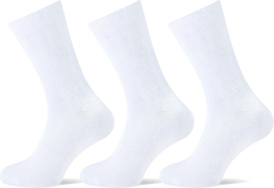 Lot de 3 paires de chaussettes blanches pour homme en 75% Katoen - Teckel - Taille 40/46 - Geen de couture sensible aux orteils