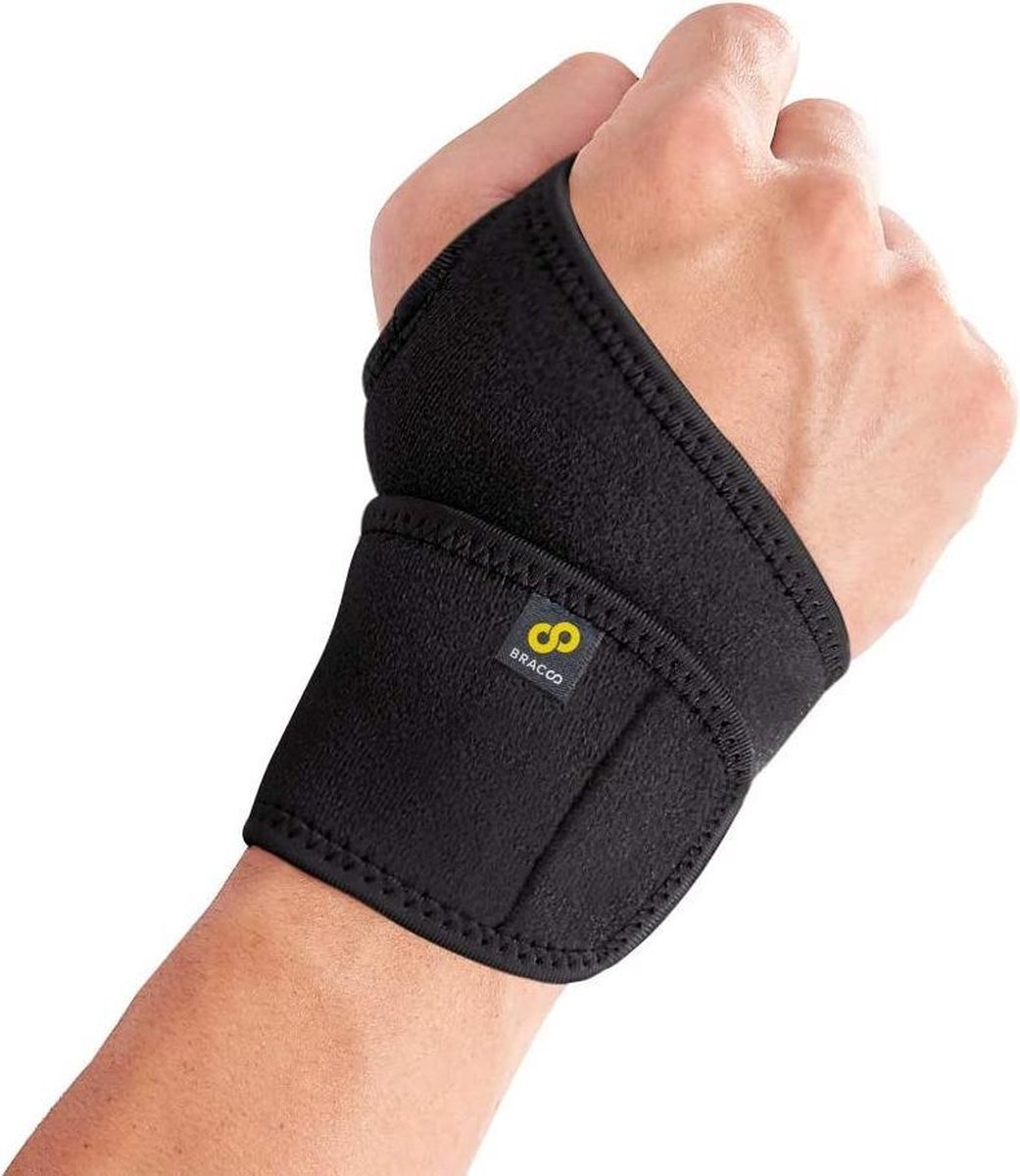 Bracoo WS10 Polsbandage Polsbrace - verstelbare neopreen band - wrist support - zwart - Bracoo