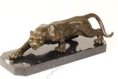 Bronzen Beeld Panter 42.8 cm Lengte.