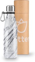 Vatten Thermosfles Grijs Marmer + Gratis Carrier - 500ml - Isoleerfles