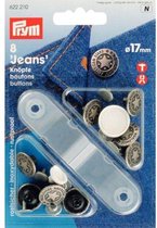 Prym Jeansknopen American Star 17mm, Oud Zilver, Per Pakje (8 stuks).