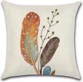 Kussenhoes Feathers - Bruin - Kussenhoes - 45x45 cm - Sierkussen - Polyester