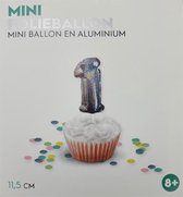 Folieballon / Cijferballon - Zilver - Getal 1 - 11,5 cm