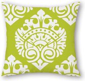 Kussenhoes Graphic Green - Madelief - Kussenhoes - 45x45 cm - Sierkussen - Polyester