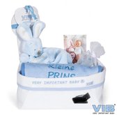 VIB® - Giftset Commodemandje - Boy (Blauw) - Babykleertjes - Baby cadeau
