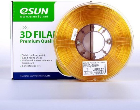 eSun - PETG Filament, 1.75mm, Yellow - 1kg
