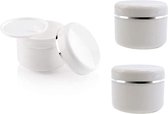 5x Pots cosmétiques Luxe -30g - Pots avec couvercles plastique 20 grammes - Pots échantillons - Pots vides avec couvercles - Pots crèmes - Pots plastiques avec couvercles - Pots avec bouchons à vis