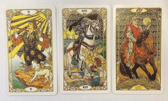 Thumbnail van een extra afbeelding van het spel Golden Art Nouveau Tarot deck | Engelse versie