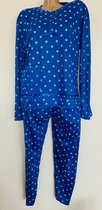 Dames pyjamaset met stippen XXXL wit/blauw