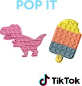 Succesvol uitbreiden Doorweekt POP IT Ijs + Dino Roze Pop it Fidget toys| Tiktoktrend 2021 | Goedkope pop  it | bol.com
