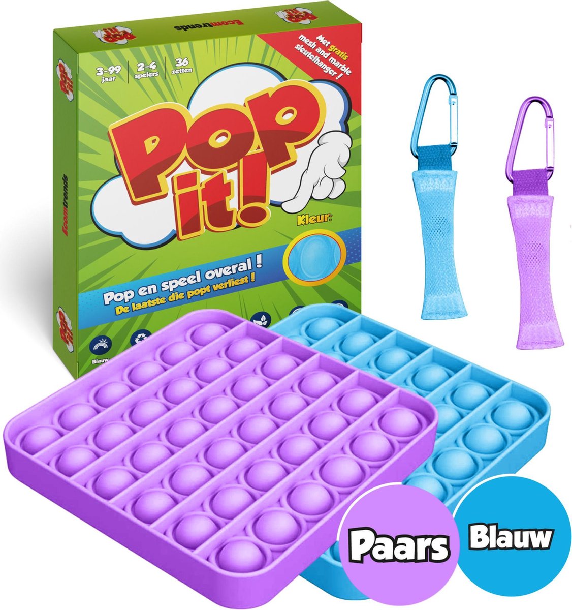 👍 Pop It Fidget Toys Pakket met PopIt en Mesh and Marble Fidget Toy