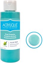 Acrylverf waterbasis Deep Turquoise " turkoois" 118ml - Sneldrogend waterbasis Permanent