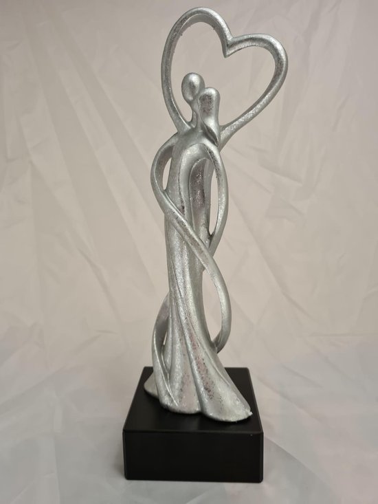 Sculpture homme & femme dansant avec arche de coeur (sculpture de luxe)  avec socle... | bol.com