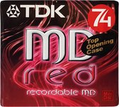 TDK 74 MD Red recordable minidisc