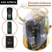 Axe Africa Cadeau voor Man - Geschenkset mannen - 4 producten - Deodorant ● Douchegel ● Aftershave ● Handdoek Gezicht - Cadeau Compleet