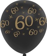 JDBOS ® 10 ballonnen (zwart) met gouden opdruk verjaardag 60 jaar