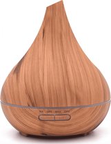 Luchtsnel® Diffuser houtlook 400ML - Aroma Diffuser voor Aromatherapie - Geurverspreider - Luchtbevochtiger