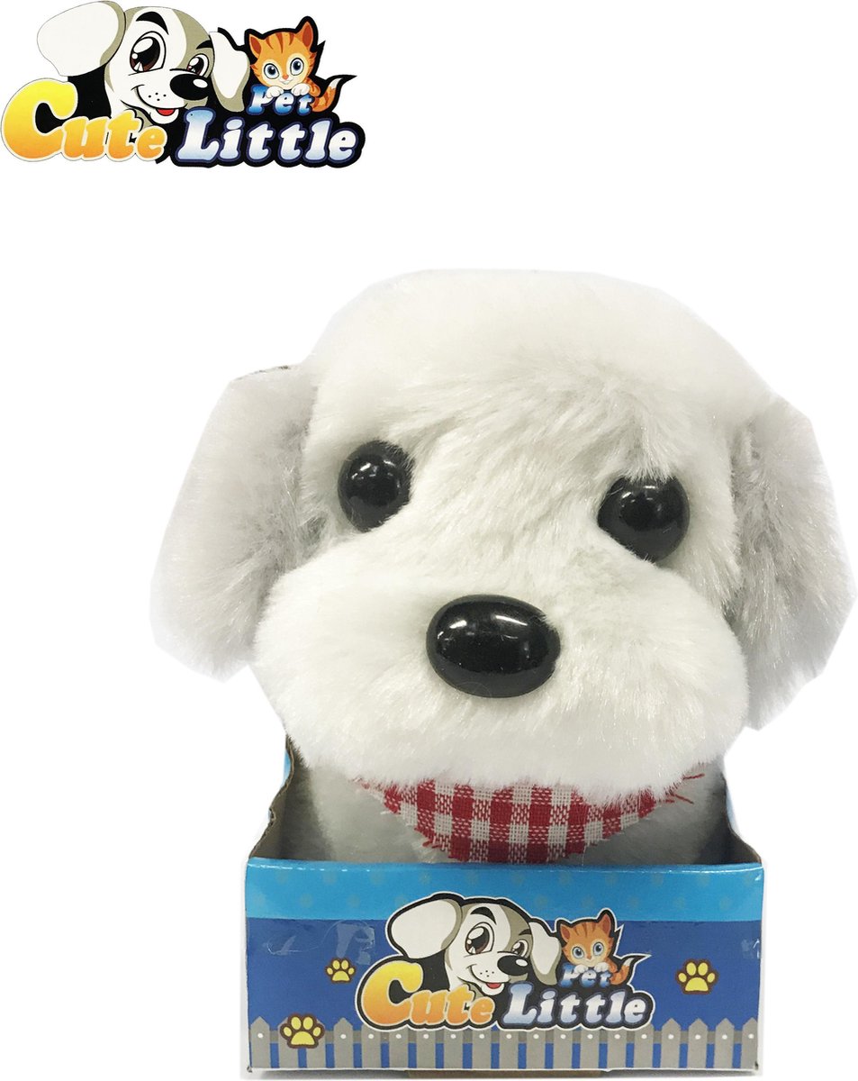Specimen paus aluminium Schattig speelgoed hondje blaft en loopt - Cute Little Puppy - 18cm  (inclusief batterijen) | bol.com
