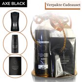 Axe Black Cadeau voor Man - Geschenkset mannen - 4 producten - Deodorant ● Douchegel ● Aftershave ● Handdoek Gezicht - Cadeau Compleet