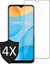 Screenprotector geschikt voor Oppo A15 - GlassGuard Screen Protector - 4 Stuks
