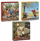 Marius van Dokkum. Set van 3 kaartenmapjes met dubbele wenskaarten Quality time - Still going strong - Tuinfeest ( totaal 24 kaarten)