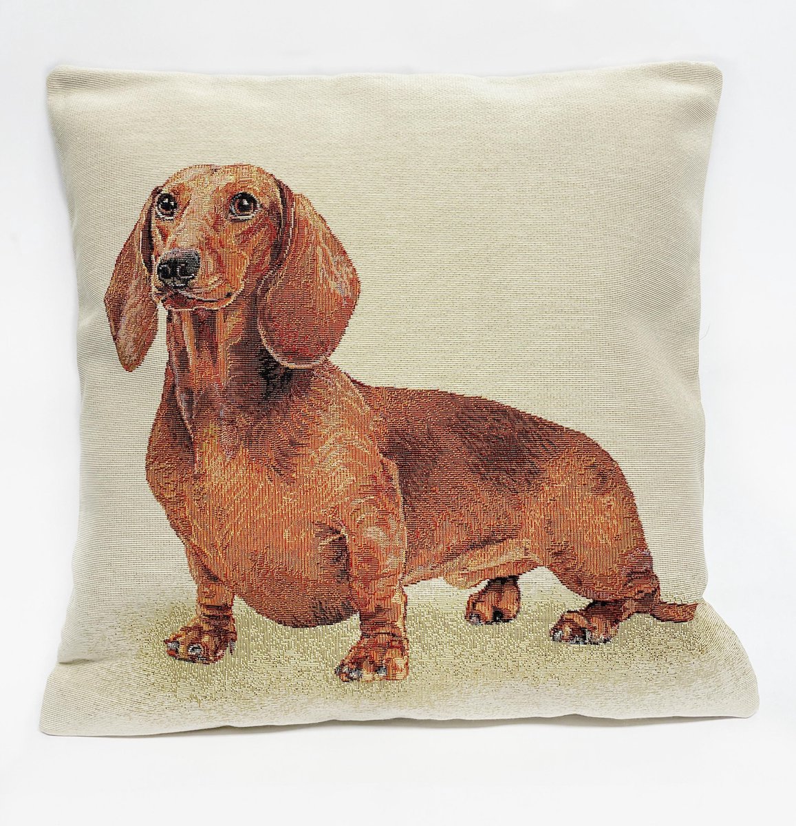 Kussenhoes - Teckel - Pickles - Hond - luxe Gobelinstof - 45 x 45 cm