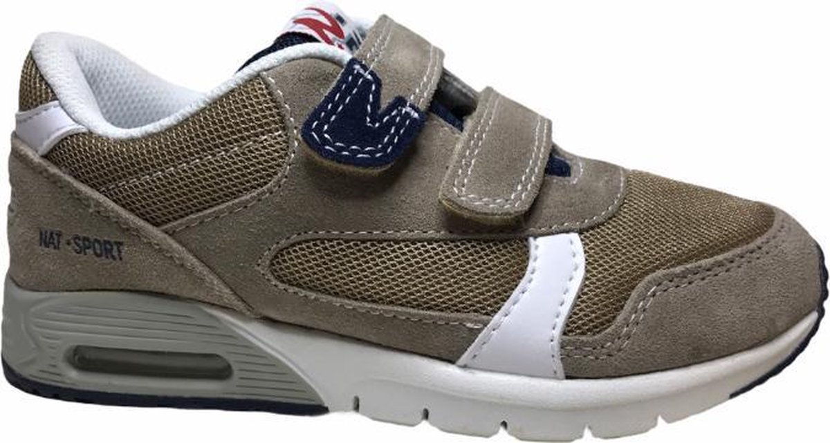 Naturino Sport velcro lederen mesh sneakers 445 Beige