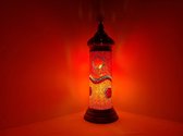 Mozaiek cilinder model-size 4 -tafellamp-oosterse tafellamp -Handgemaakt inc lichtbron met gratis cadeau waxinelicht