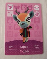 Amiibo animal crossing new horizons origineel Eu Lopez 027 kaart