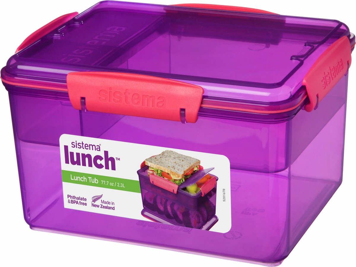 Sistema Lunch - Lunch tub lunchbox - 2,3 liter - Paars/roze