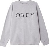 Obey Ideals Sustainable Logo Crew heren sweater midden grijs