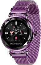 Smartwatch Rankos H2 Dames paars met StappenTeller- Met Meldingen- Calorieënmeter- Intelligente Smartwatch Dames - Smartwatch iOS & Android- Sporthorloge - 1.04 inch IPS Kleurenscherm IP67 Wa