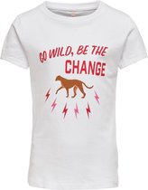 Kids Only Kids Only Bettie S/S Fit Hero Change Box T-shirt - Meisjes - wit - rood