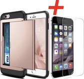Apple iPhone 6 / 6s Backcover | Roze | Pasjeshouder