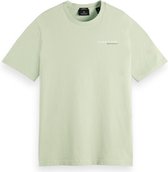 Scotch & Soda T-shirt Organic Cotton Logo Lichtgroen - Maat M