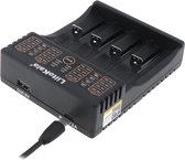 LiitoKala Lii-402 Micro USB Slimme Multifunctionele Batterijlader voor 4 batterijen |18650/17500/AA/AAA