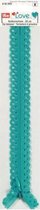 Prym love rits Lace kant rits 20 cm - turquoise