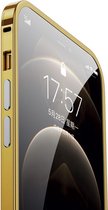 iPhone aluminium bumper + Bescherming camera iPhone 12 Pro Max - Goud