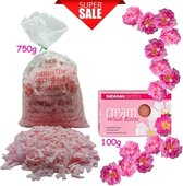 Biologische roomzeep Sodasan 100g |  zeepvlokken Le Serail 1kg | Een delicaat bloemig, fris, met een subtiele noot van rozen geur!