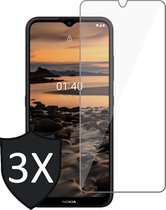 Screenprotector geschikt voor Nokia 1.4 - 3x Glas Screen Protector