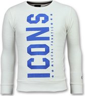 ICONS  Vertical - Coole Sweater Heren - 6353W - Wit