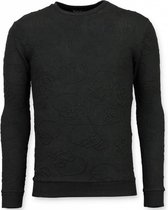 Skull Print Trui - Death's Head Sweater Heren - Zwart