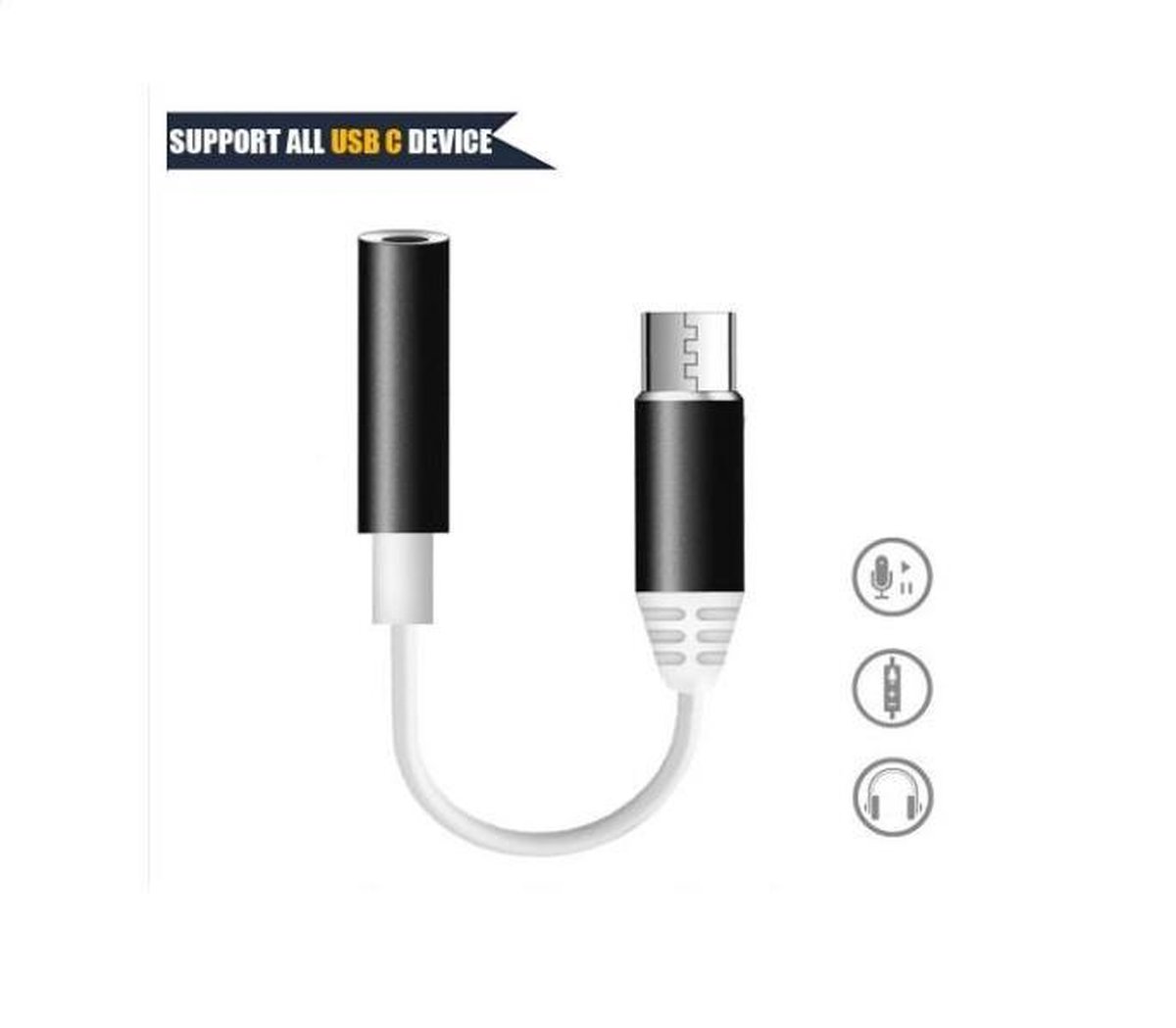 Ugreen USB-C naar 3.5mm Adapterkabel met DAC Chip - kopen bij