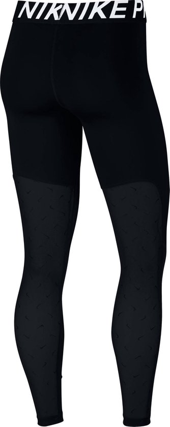 Nike W Np Tght Mini Swoosh Sportlegging Dames - Black/Black/(White