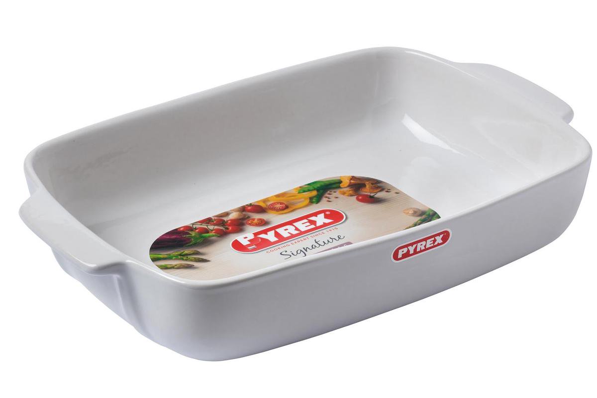 Pyrex Signature Ovenschaal Rechthoek - Keramiek - 35x25 cm - Wit — cadeau in Kookcadeaus - foto 4