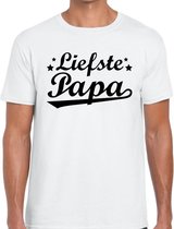 Liefste papa cadeau t-shirt wit heren L