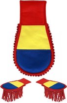 Set schouder epaulette Venlo rood/geel/blauw
