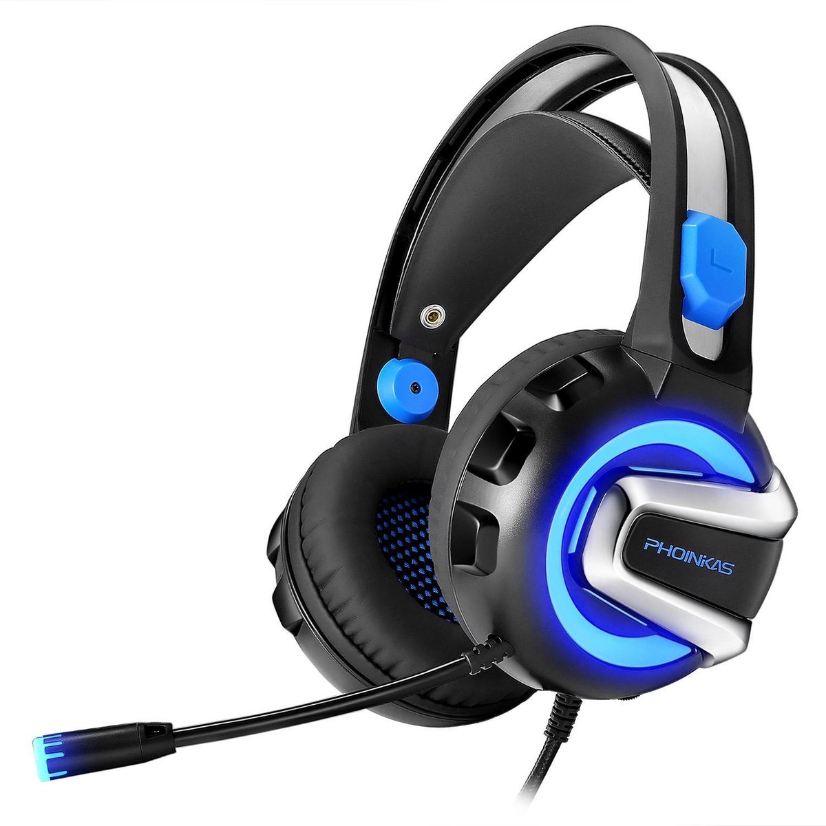 Phoinikas H4 Blauw - High-End Pro Gamer Headset Geschikt voor: Xbox One, PS4, PS5, laptop & switch