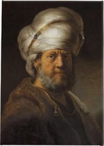 Man in oosterse kleding | Rembrandt van Rijn | 1635 | Canvasdoek | Wanddecoratie | 20CM x 30CM | Schilderij | Oude meesters | Foto op canvas