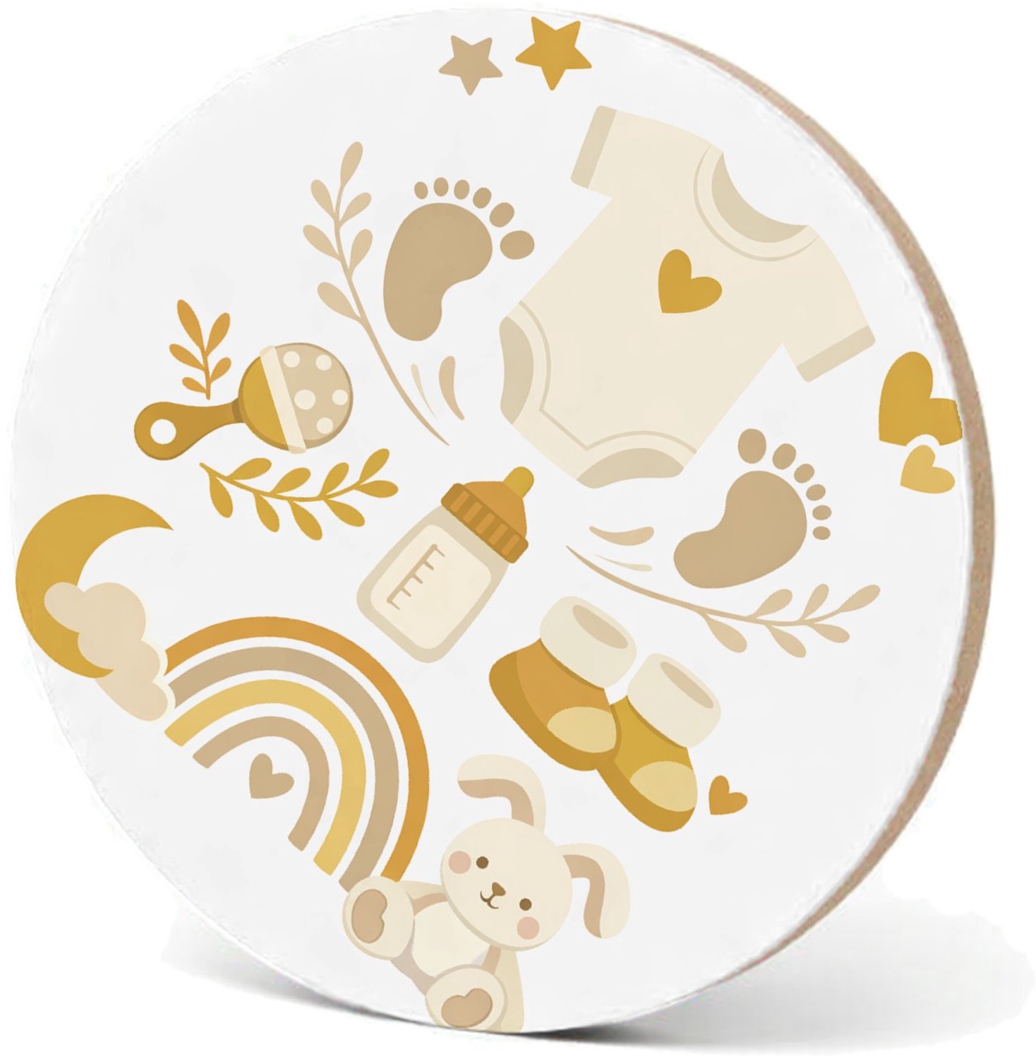 Mr Cadeautjes MDF fotolijst - design Een zachte aankondigingsprint voor een nieuwe familiefase me | cadeau Wit